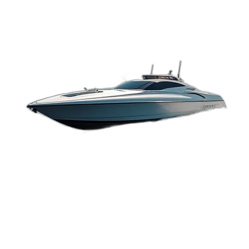3d render, electric, racing, boat transparent PNG cut-out