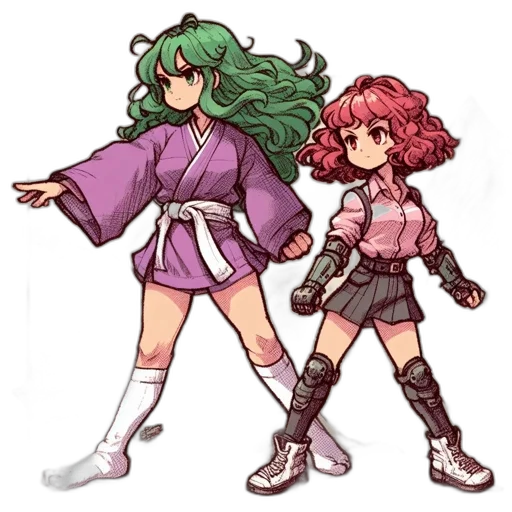 concept art, watercolor, vaporwave, pixel art transparent PNG cut-out