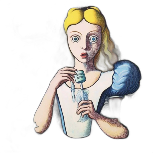 bottle, dress, face, concept art transparent PNG cut-out
