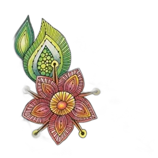 flower, jewelry, crown, staff transparent PNG cut-out