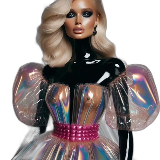 dress, hair, jewelry, robot transparent PNG cut-out