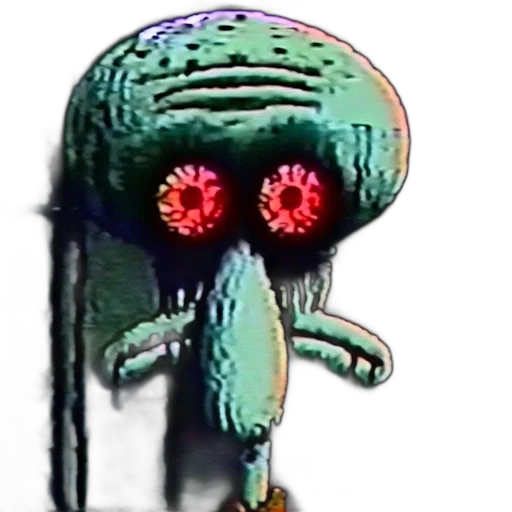 creature, robot, face, staff transparent PNG cut-out