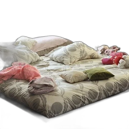 furniture, 3d render, cozy, bedroom transparent PNG cut-out