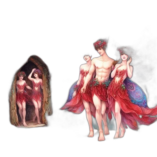 dress, concept art, fantasy art, 3d render transparent PNG cut-out