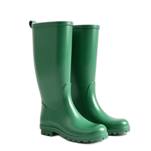 shoes, green, pair, rubber transparent PNG cut-out