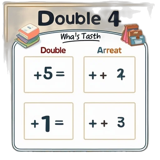 doubles, addition, posters, task transparent PNG cut-out