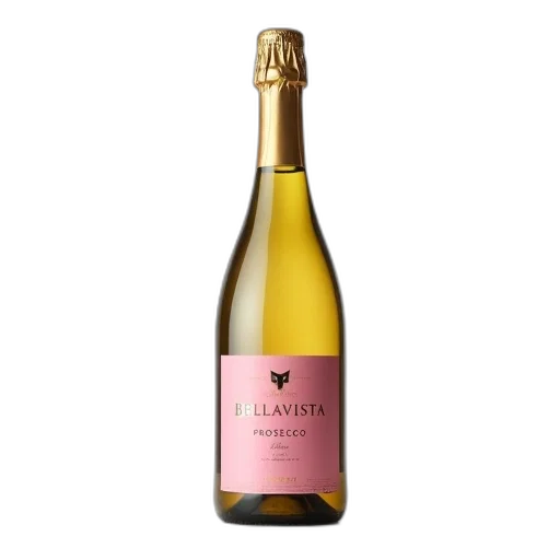 bottle, bellavista, prosecco, pink transparent PNG cut-out