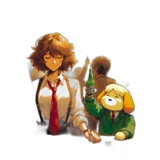 staff, animal, concept art, pixel art transparent PNG cut-out