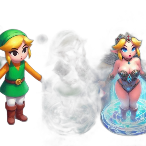 concept art, pixel art, 3d render, fantasy art transparent PNG cut-out