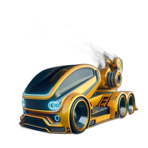car, robot, weapon, concept art transparent PNG cut-out