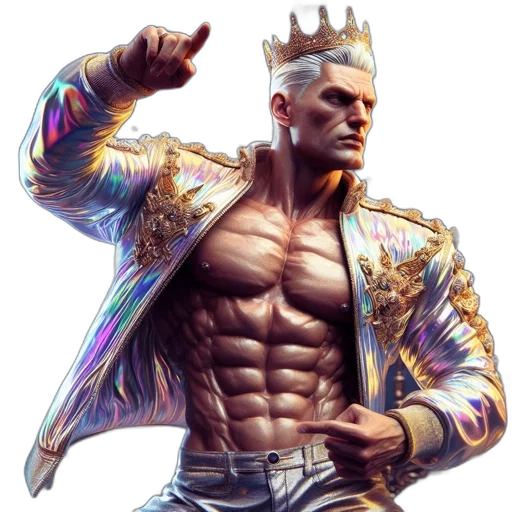jacket, crown, cyberpunk, concept art transparent PNG cut-out