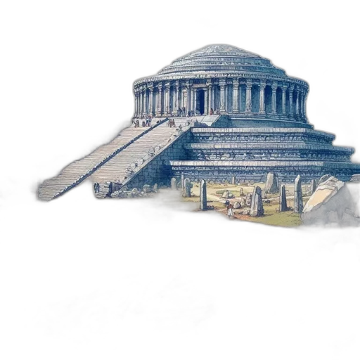 building, crown, concept art, 3d render transparent PNG cut-out