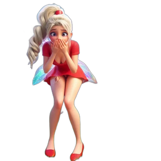 dress, staff, 3d render, concept art transparent PNG cut-out