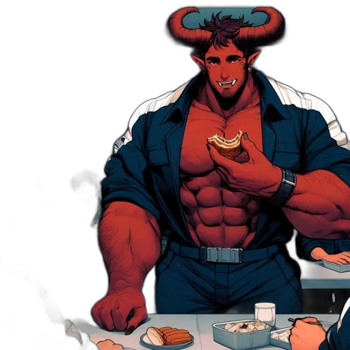 food, comic book art, concept art, red transparent PNG cut-out