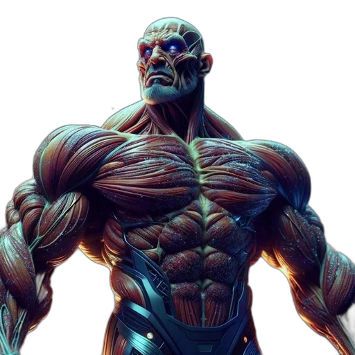 creature, concept art, comic book art, 3d render transparent PNG cut-out