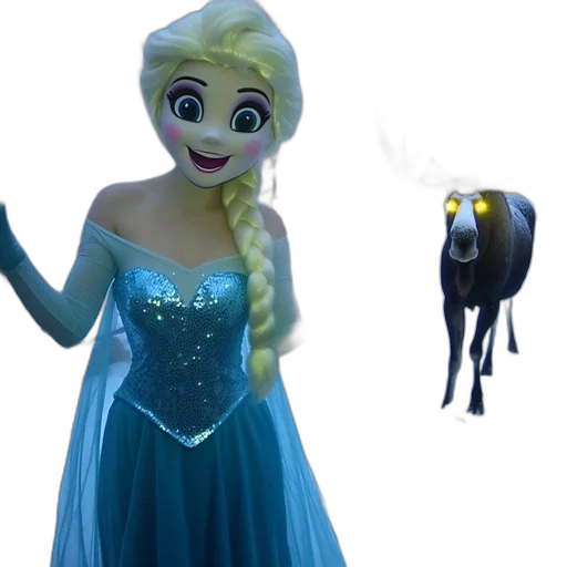 dress, creature, animal, 3d render transparent PNG cut-out