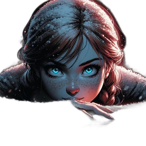 face, comic book art, concept art, fantasy art transparent PNG cut-out