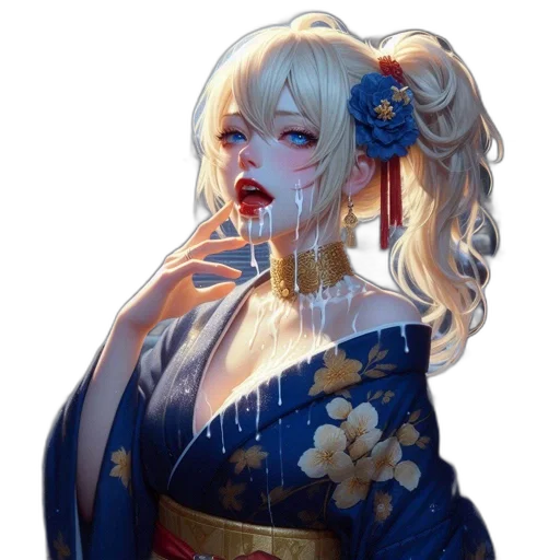 dress, jewelry, staff, face transparent PNG cut-out