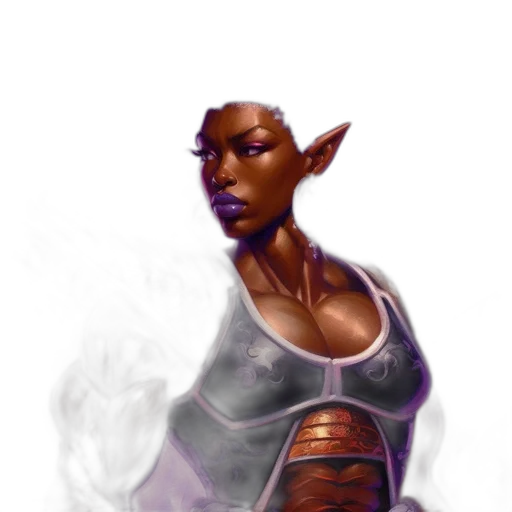 dress, staff, face, fantasy art transparent PNG cut-out