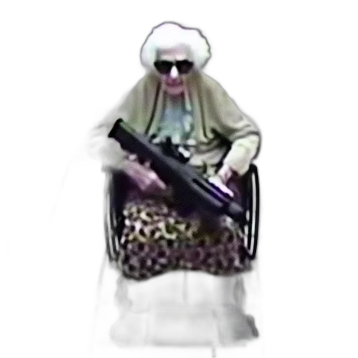 elderly, woman, wheelchair, holding transparent PNG cut-out