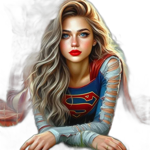 face, jewelry, comic book art, photorealistic transparent PNG cut-out