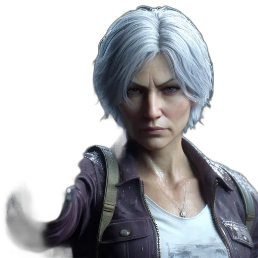 jacket, face, concept art, photorealistic transparent PNG cut-out