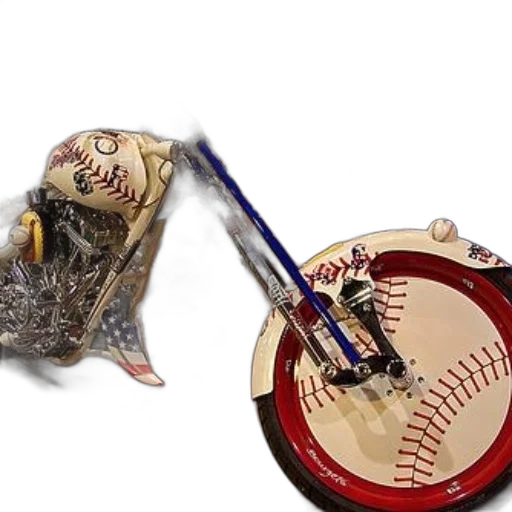 weapon, custom, motorcycle, baseball-themed transparent PNG cut-out