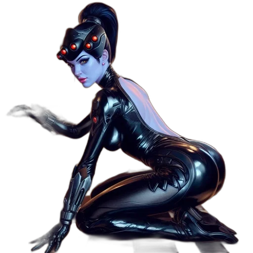 concept art, fantasy art, comic book art, cyberpunk transparent PNG cut-out