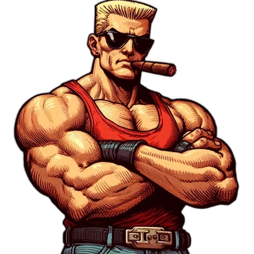 face, jacket, weapon, staff transparent PNG cut-out