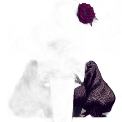 dress, mask, flower, crown transparent PNG cut-out