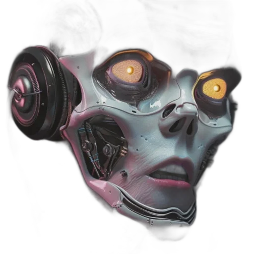 mask, robot, face, creature transparent PNG cut-out