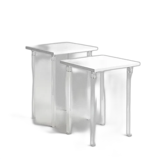 furniture, 3d render, set, two transparent PNG cut-out