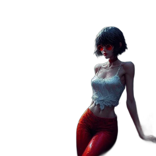 dress, creature, concept art, 3d render transparent PNG cut-out
