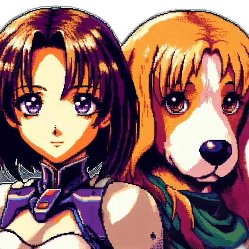 pixel art, anime, vaporwave, fantasy art transparent PNG cut-out