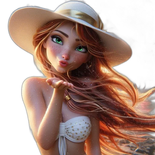 hat, jewelry, hair, dress transparent PNG cut-out