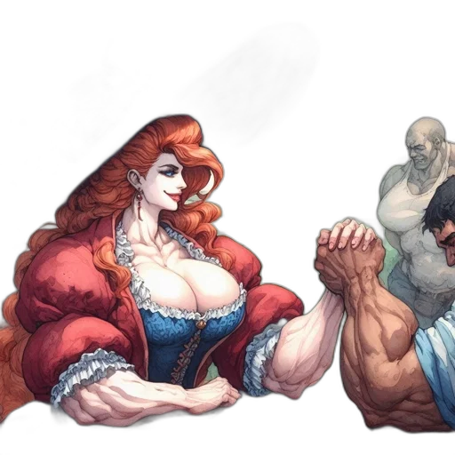 comic book art, concept art, fantasy art, watercolor transparent PNG cut-out