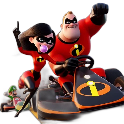 concept art, 3d render, animated, characters transparent PNG cut-out