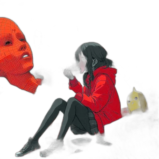 mask, jacket, creature, robot transparent PNG cut-out