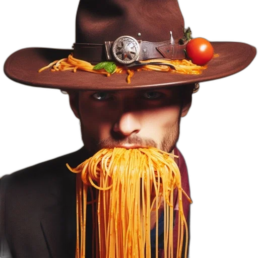 hat, staff, hair, food transparent PNG cut-out