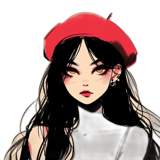 hat, face, creature, hair transparent PNG cut-out