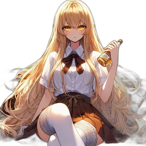 staff, sword, hair, dress transparent PNG cut-out