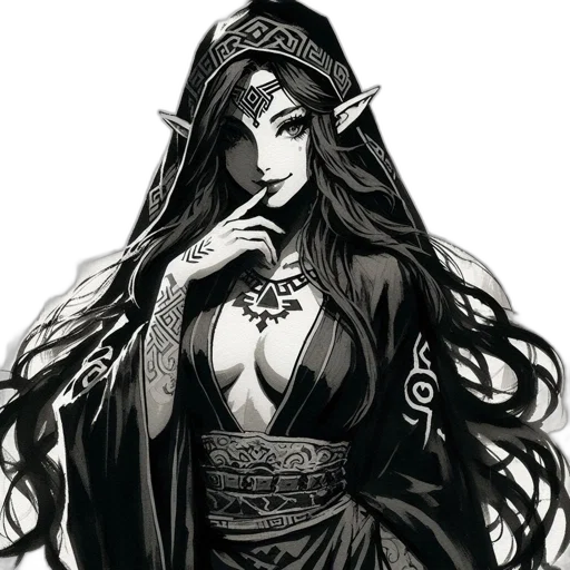 jewelry, dress, staff, fantasy art transparent PNG cut-out