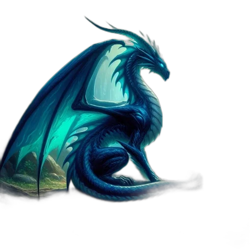 dragon, creature, animal, staff transparent PNG cut-out