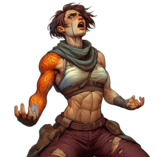 comic book art, concept art, fantasy art, cyberpunk transparent PNG cut-out