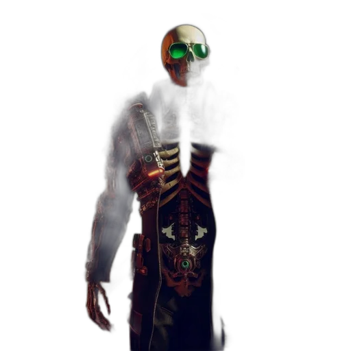 robot, mask, staff, creature transparent PNG cut-out