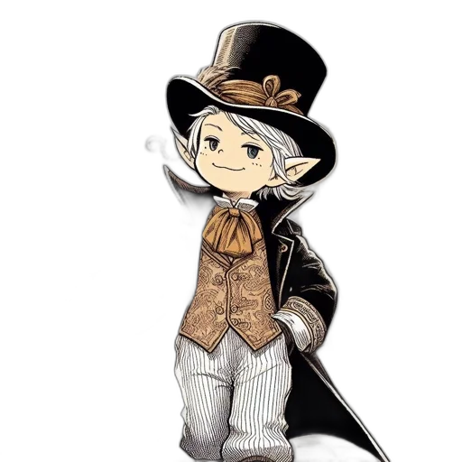 staff, hat, cartoon, fantasy art transparent PNG cut-out