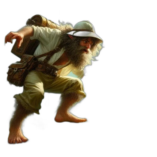 hat, staff, creature, animal transparent PNG cut-out