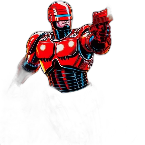 robot, weapon, comic book art, concept art transparent PNG cut-out