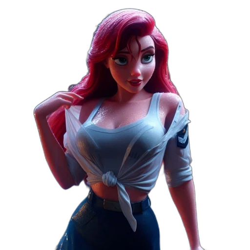 dress, robot, 3d render, concept art transparent PNG cut-out