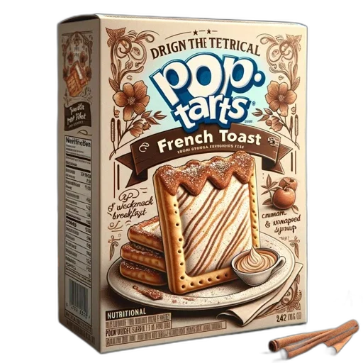 food, vintage-styled, pop-tart, packaging transparent PNG cut-out